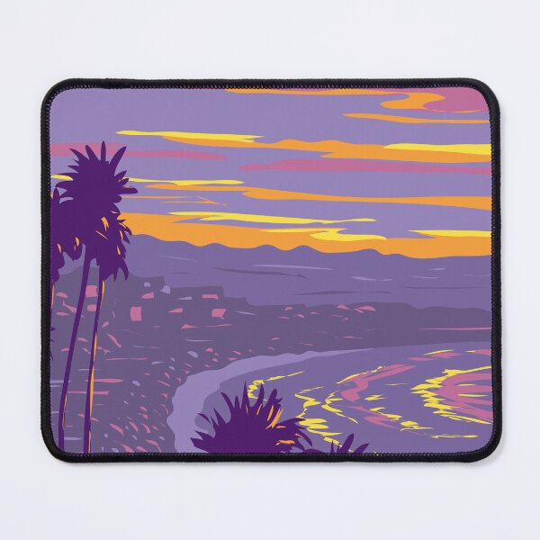 Item preview, Malibu Beach West of Los Angeles County California WPA Poster Art designed and sold by patrimonio.