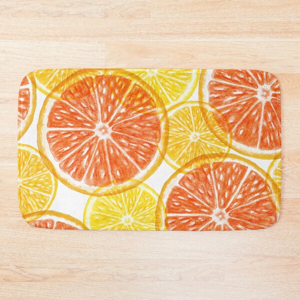 Item preview, Orange, Grapefruit transparent slices seamless pattern. Summer colorful citrus. Translucent tropical fruits designed and sold by likapix.