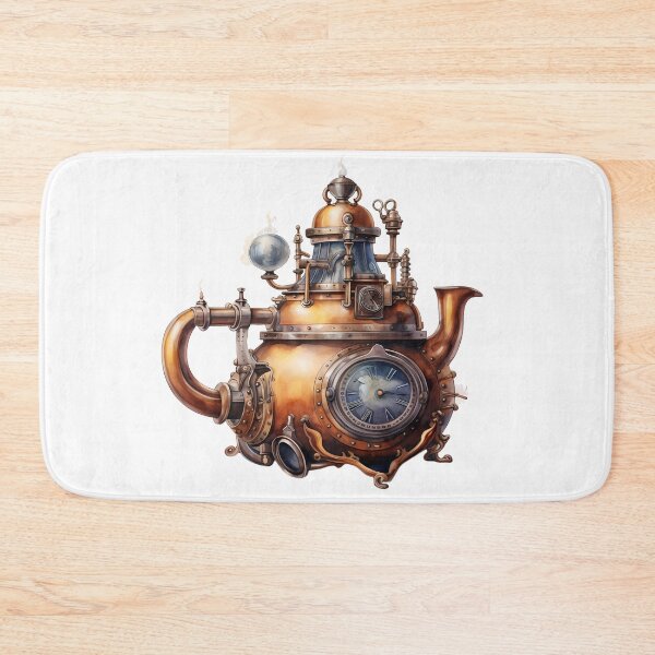 Item preview, Steampunk Teapot – Vintage Clockwork Illustration designed and sold by SchorlCraft.