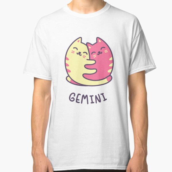 Funny Gemini Cat Horoscope Tshirt - Astrology and Zodiac Gift Ideas! Classic T-Shirt