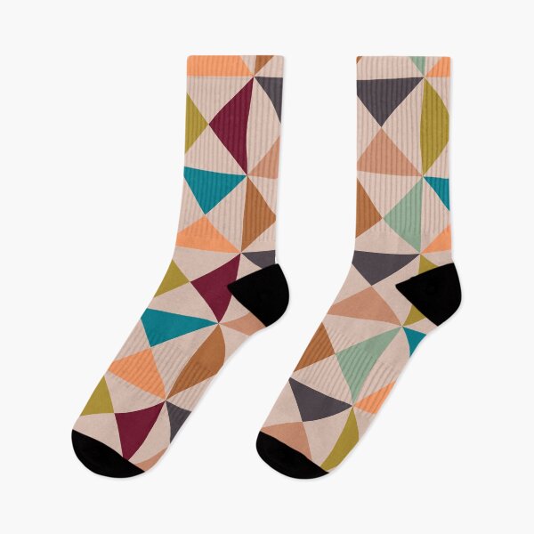 Item preview, Retro Geometric Bow Tie Triangle Pattern (brown/green/orange) designed and sold by Design Minds Boutique.