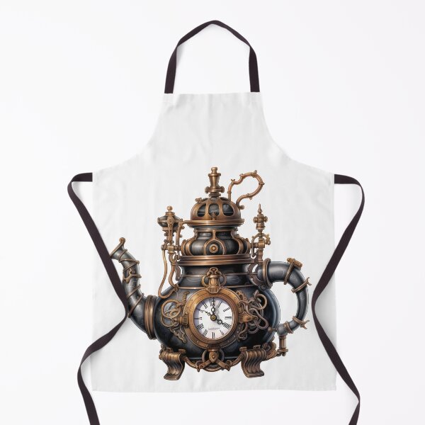 Item preview, Steampunk Teapot – Vintage Clockwork Illustration designed and sold by SchorlCraft.