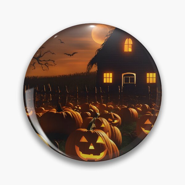 Item preview, Happy Halloween:  Spooky pumpkin patch with jack o lanterns designed and sold by Gilby-Designs.