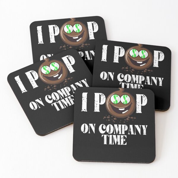 Item preview, I Poop On Company Time Funny Poop Emote designed and sold by tronictees.