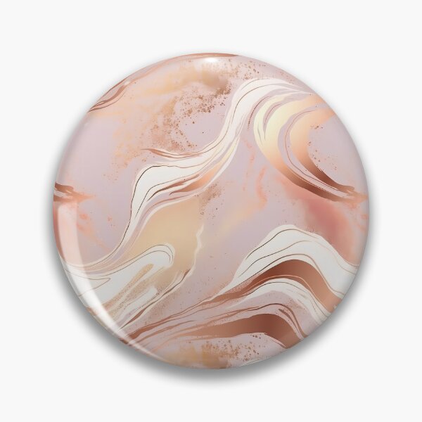 Item preview, swirly luxury vintage rose gold marble with gold ornaments designed and sold by Branjos.