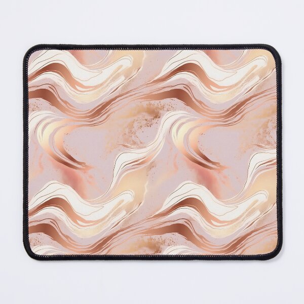 Item preview, swirly luxury vintage rose gold marble with gold ornaments designed and sold by Branjos.