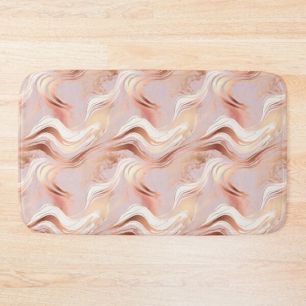 Item preview, swirly luxury vintage rose gold marble with gold ornaments designed and sold by Branjos.