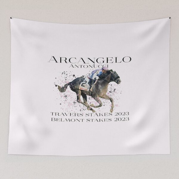 Item preview, Arcangelo Wins the 2023 Travers Stakes design designed and sold by Ginny Luttrell.