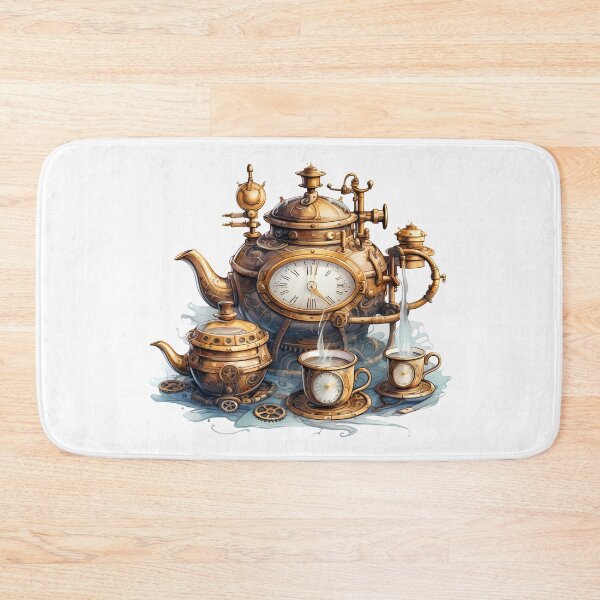 Item preview, Steampunk Tea Set – Mechanical Elegance Fantasy Design designed and sold by SchorlCraft.