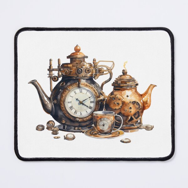 Item preview, Steampunk Tea Set – Mechanical Elegance Fantasy Design designed and sold by SchorlCraft.