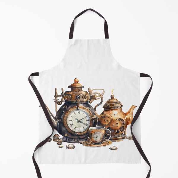 Item preview, Steampunk Tea Set – Mechanical Elegance Fantasy Design designed and sold by SchorlCraft.