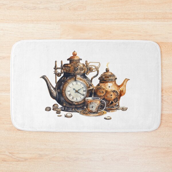 Item preview, Steampunk Tea Set – Mechanical Elegance Fantasy Design designed and sold by SchorlCraft.