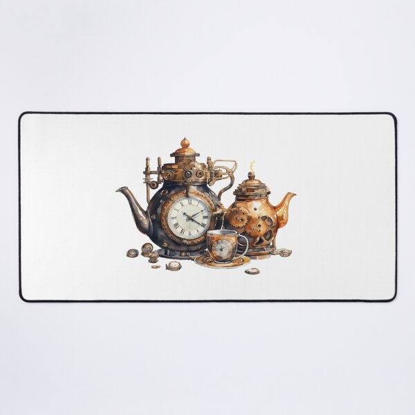 Item preview, Steampunk Tea Set – Mechanical Elegance Fantasy Design designed and sold by SchorlCraft.