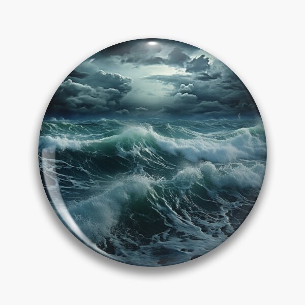 Item preview, Stormy Sea Waves Landscape designed and sold by LudwikeArts.