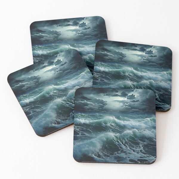 Item preview, Stormy Sea Waves Landscape designed and sold by LudwikeArts.