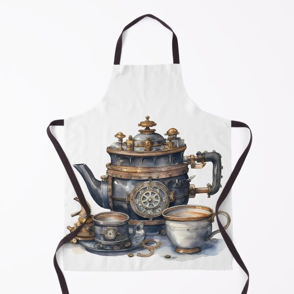 Item preview, Steampunk Tea Set – Mechanical Elegance Fantasy Design designed and sold by SchorlCraft.
