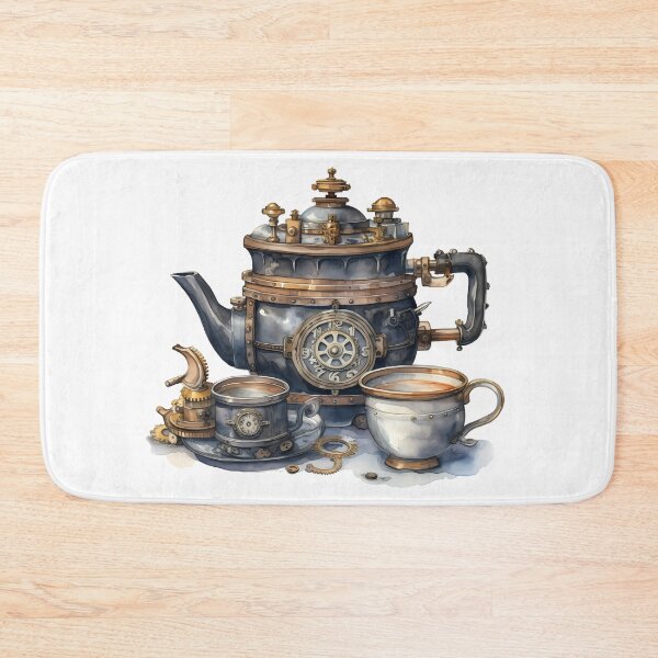 Item preview, Steampunk Tea Set – Mechanical Elegance Fantasy Design designed and sold by SchorlCraft.