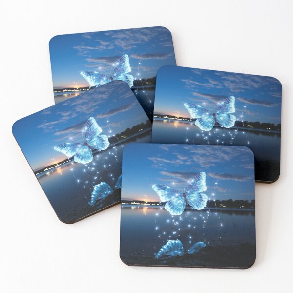Item preview, Noctilucent Butterfly Over The Lake designed and sold by JELeitner.