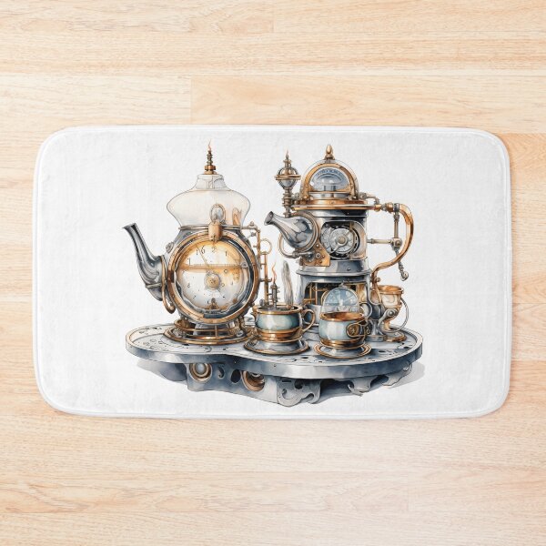 Item preview, Steampunk Tea Set – Mechanical Elegance Fantasy Design designed and sold by SchorlCraft.