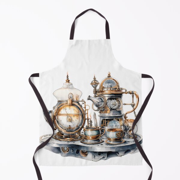Item preview, Steampunk Tea Set – Mechanical Elegance Fantasy Design designed and sold by SchorlCraft.
