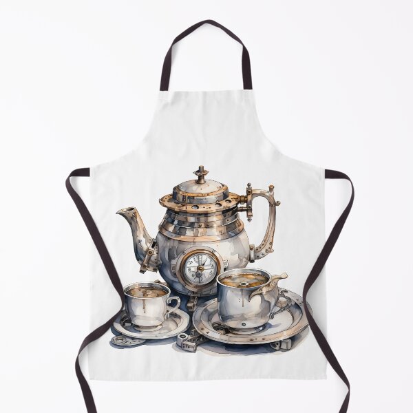 Item preview, Steampunk Tea Set – Mechanical Elegance Fantasy Design designed and sold by SchorlCraft.