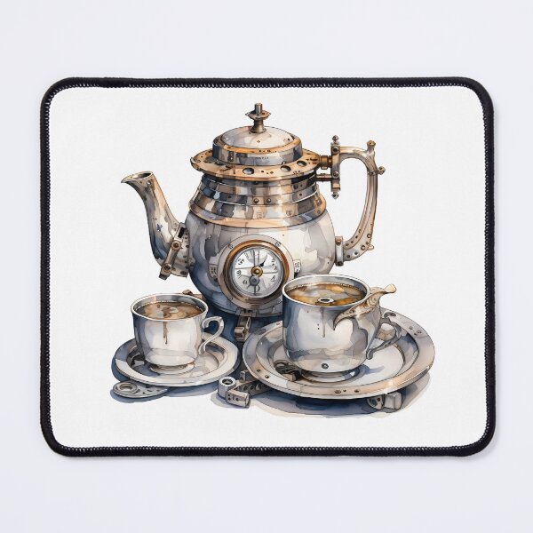 Item preview, Steampunk Tea Set – Mechanical Elegance Fantasy Design designed and sold by SchorlCraft.