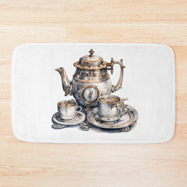 Item preview, Steampunk Tea Set – Mechanical Elegance Fantasy Design designed and sold by SchorlCraft.