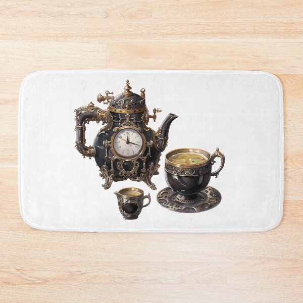 Item preview, Steampunk Tea Set – Mechanical Elegance Fantasy Design designed and sold by SchorlCraft.