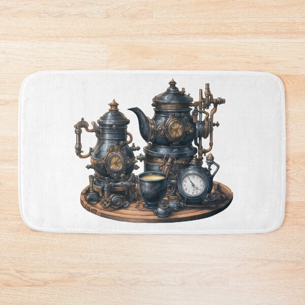 Item preview, Steampunk Tea Set – Mechanical Elegance Fantasy Design designed and sold by SchorlCraft.