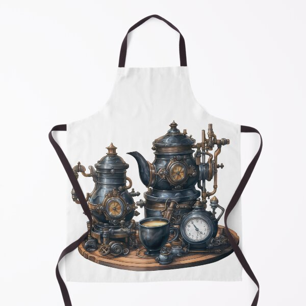 Item preview, Steampunk Tea Set – Mechanical Elegance Fantasy Design designed and sold by SchorlCraft.
