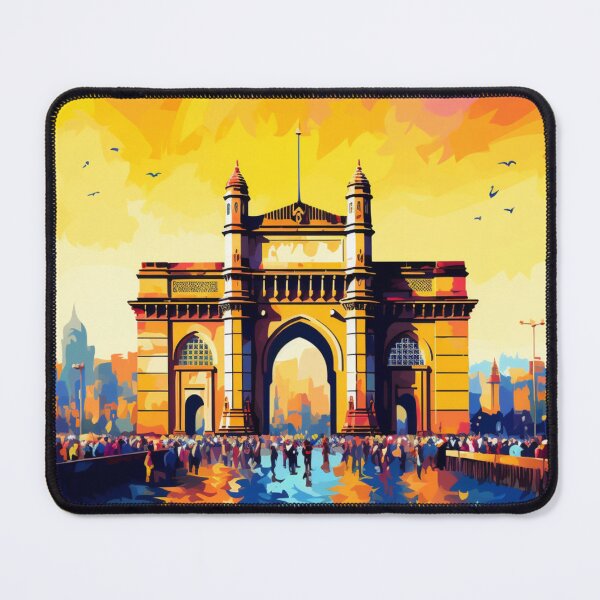 Item preview, A Pop Art Travel Print of Mumbai - India designed and sold by StudioRedKoala.