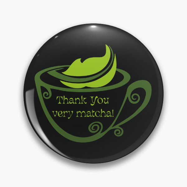 Item preview, Thank You very matcha - elegant tea cup with a tea leaf designed and sold by EmeraldeaArt.