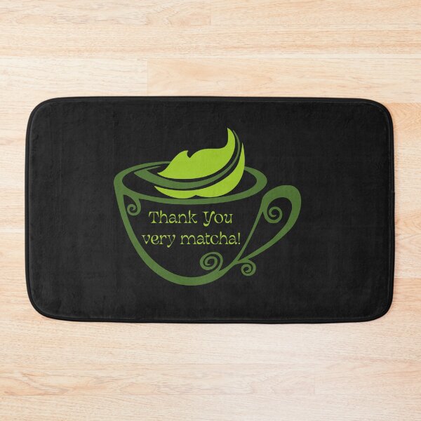 Item preview, Thank You very matcha - elegant tea cup with a tea leaf designed and sold by EmeraldeaArt.