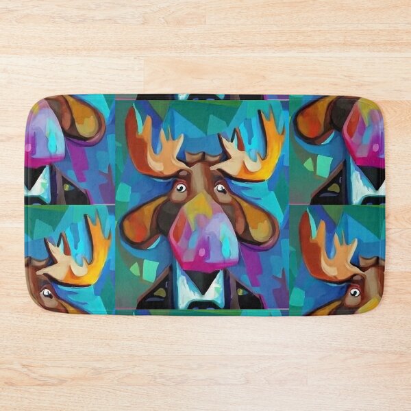 Item preview, Funny Colorful Moose Abstract Art Cubism Art designed and sold by Nature's Fancy.
