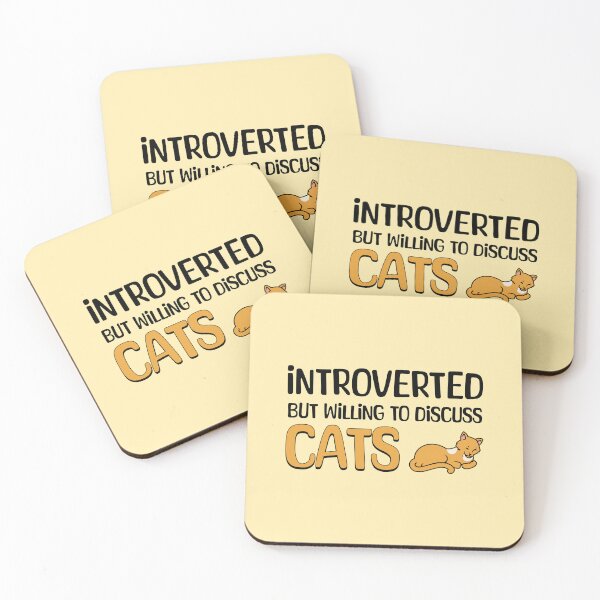 Item preview, Introverted But Willing To Discuss Cats! Funny Cat Sticker designed and sold by PMCreative.