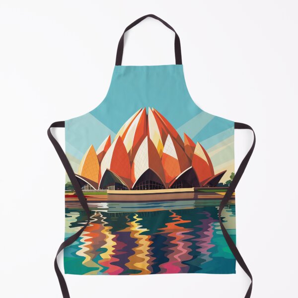 Item preview, A Pop Art Travel Print of the Lotus Temple in Delhi - India designed and sold by StudioRedKoala.