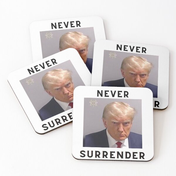 Item preview, President Trump Mug Shot Never Surrender Political 2024 designed and sold by Anthony Ryan Parrish.