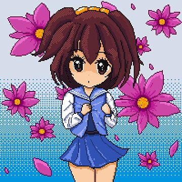 Artwork thumbnail, Anime School Girl pixel art by Retroperks