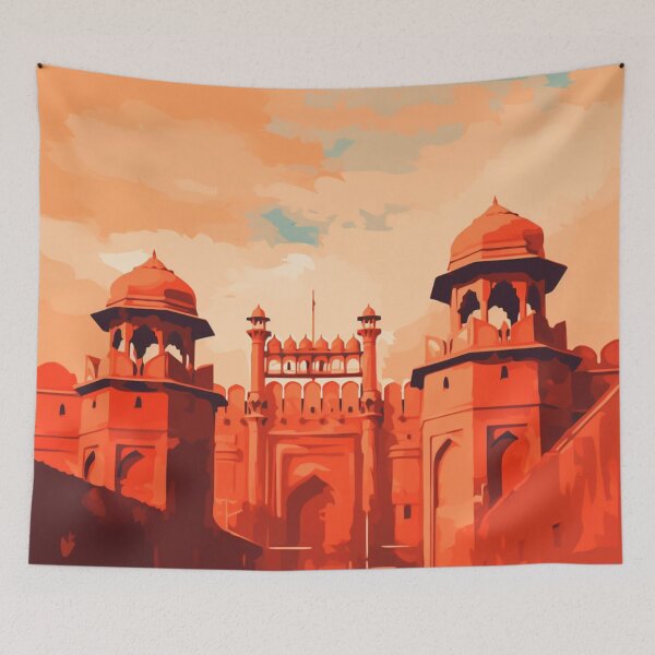 Item preview, A Pop Art Travel Print of Delhi - India designed and sold by StudioRedKoala.