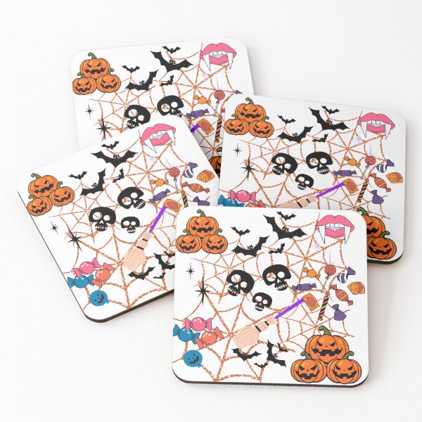 Item preview, Funny Halloween pumpkin, bats, candy, lollipop, skeleton, ghost, spider designed and sold by happytrendjct.