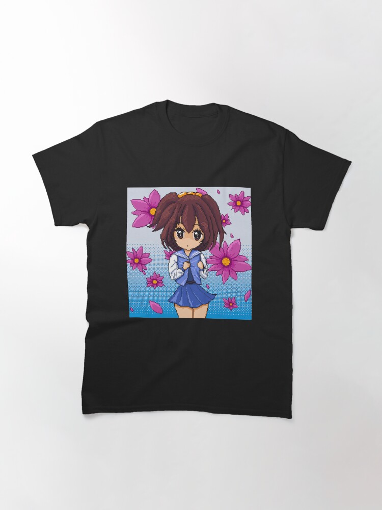 Thumbnail 3 of 7, Classic T-Shirt, Anime School Girl pixel art designed and sold by djspacegr.