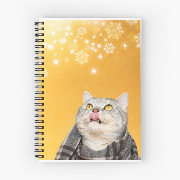 Aperçu de l'œuvre Chat léchant un flocon de neige en or créée et vendue par CheekyKitty.