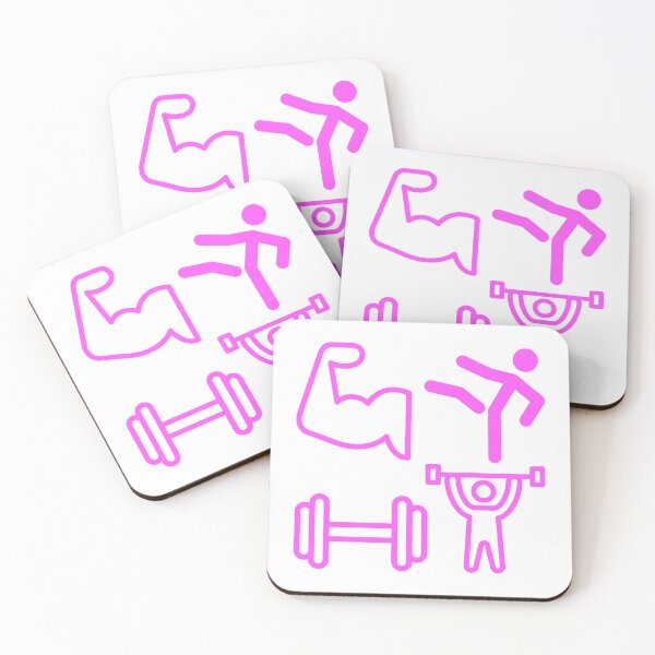 Item preview, GYM Stickers Pack - Pink Gym Pattern  designed and sold by Allomensiaa.
