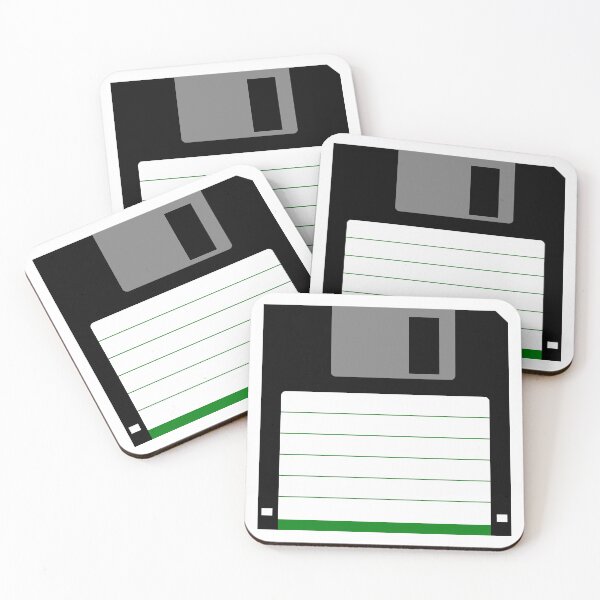 Item preview, Classic 3.5 Inch Diskette in Black and Green designed and sold by RetroGameDev.