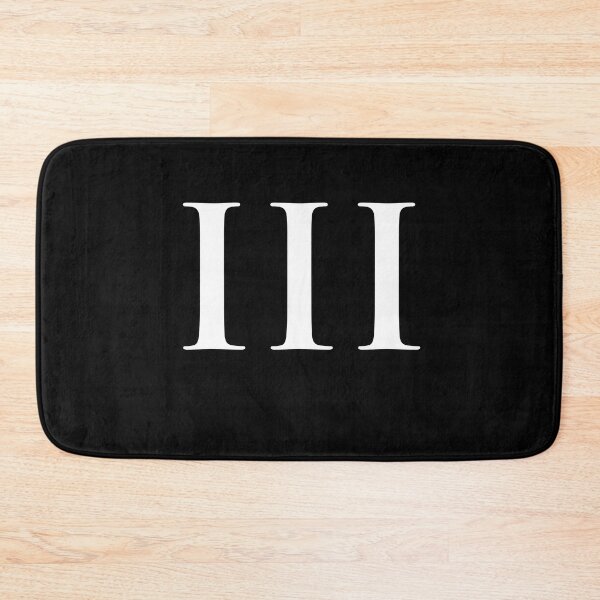 Item preview, Number 3 Roman Numeral III Black and White designed and sold by NECHSTORE.