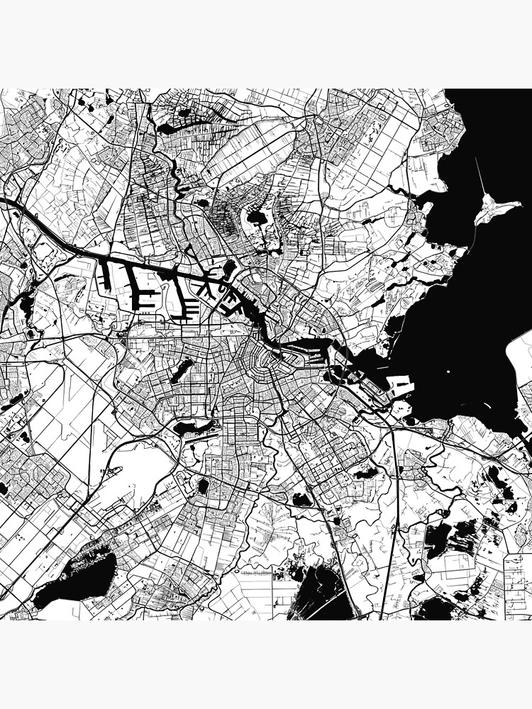 Thumbnail 2 of 2, Tote Bag, Amsterdam City minimal Map (Netherlands, Europe) designed and sold by NileKue.