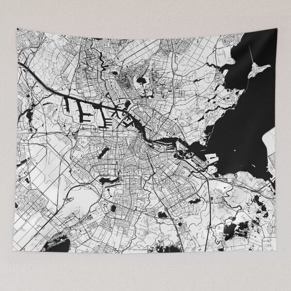 Item preview, Amsterdam City minimal Map (Netherlands, Europe) designed and sold by Unique City maps all over the world.