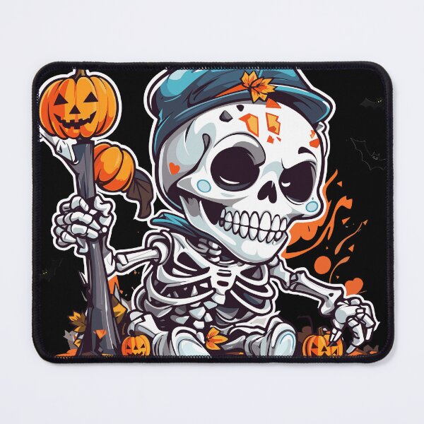 Item preview, Bone Chilling Season - Cute Skeleton with Pumpkin: Halloween T-Shirt designed and sold by PlayfulMuse.