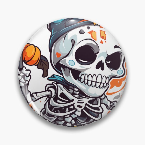 Item preview, Bone Chilling Season - Cute Skeleton with Pumpkin: Halloween T-Shirt designed and sold by PlayfulMuse.