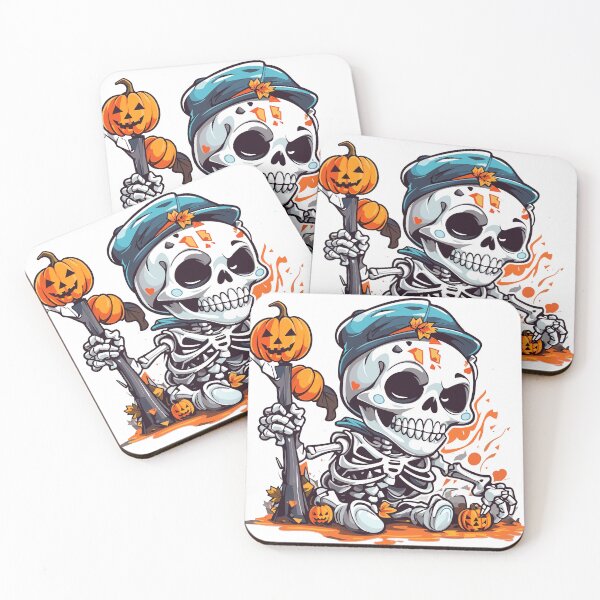 Item preview, Bone Chilling Season - Cute Skeleton with Pumpkin: Halloween T-Shirt designed and sold by PlayfulMuse.